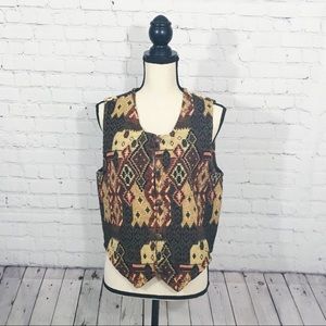 Vintage Tapestry Vest by Austin Harris Size M